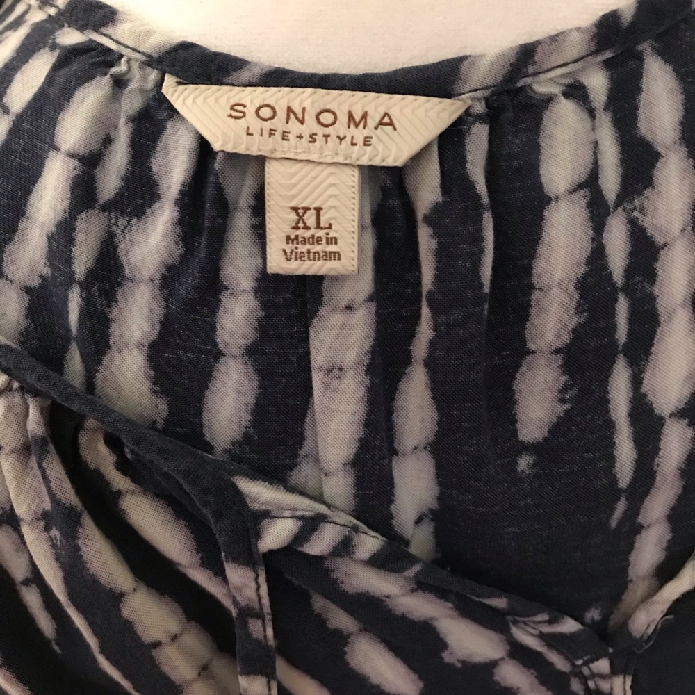 Sonoma Navy and White Women's Tank Top - Picture 4 of 5